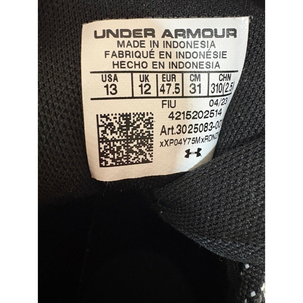 Under Armour Spotlight Fran RM 2.0 Football Cleat Men 13 Black White 3025083-001 - Picture 7 of 7